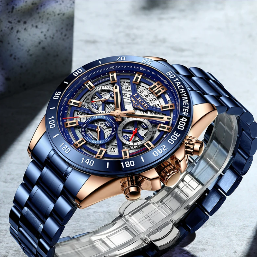 LIGE Chronograph Steel Collection