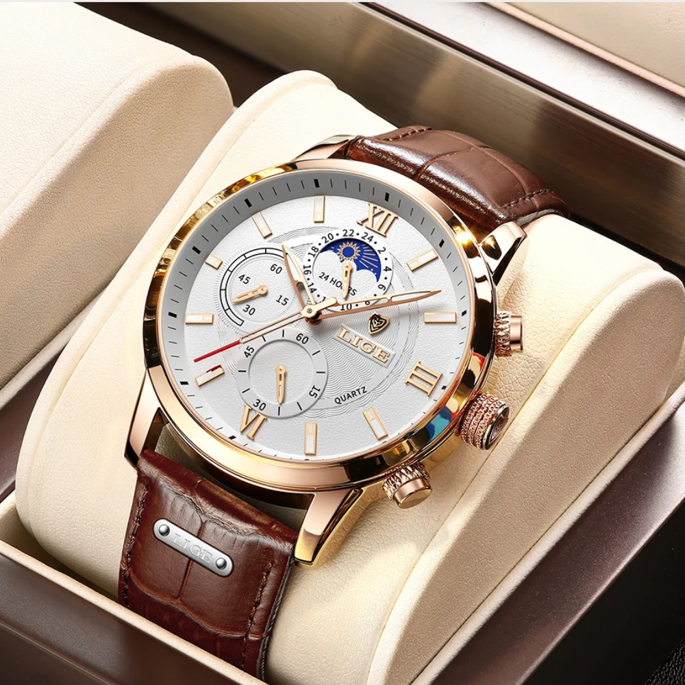 LIGE Classic Moonphase Style