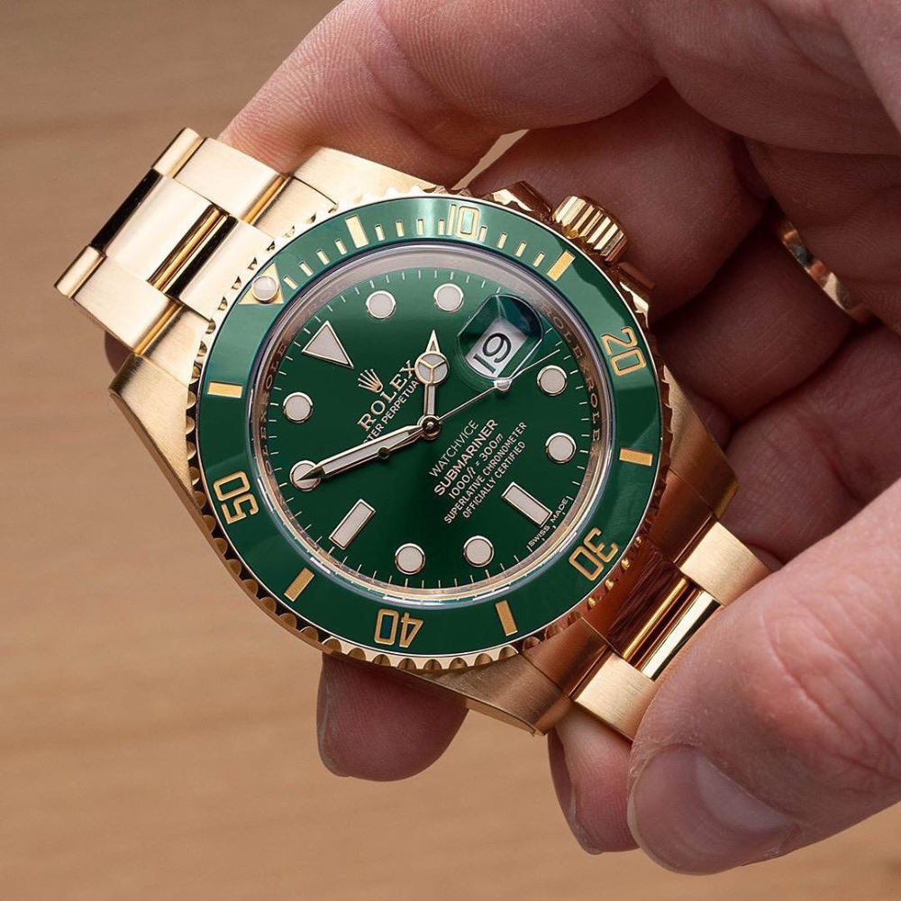 Submariner  Ro. Green Gold 116610lv 40mm Steel