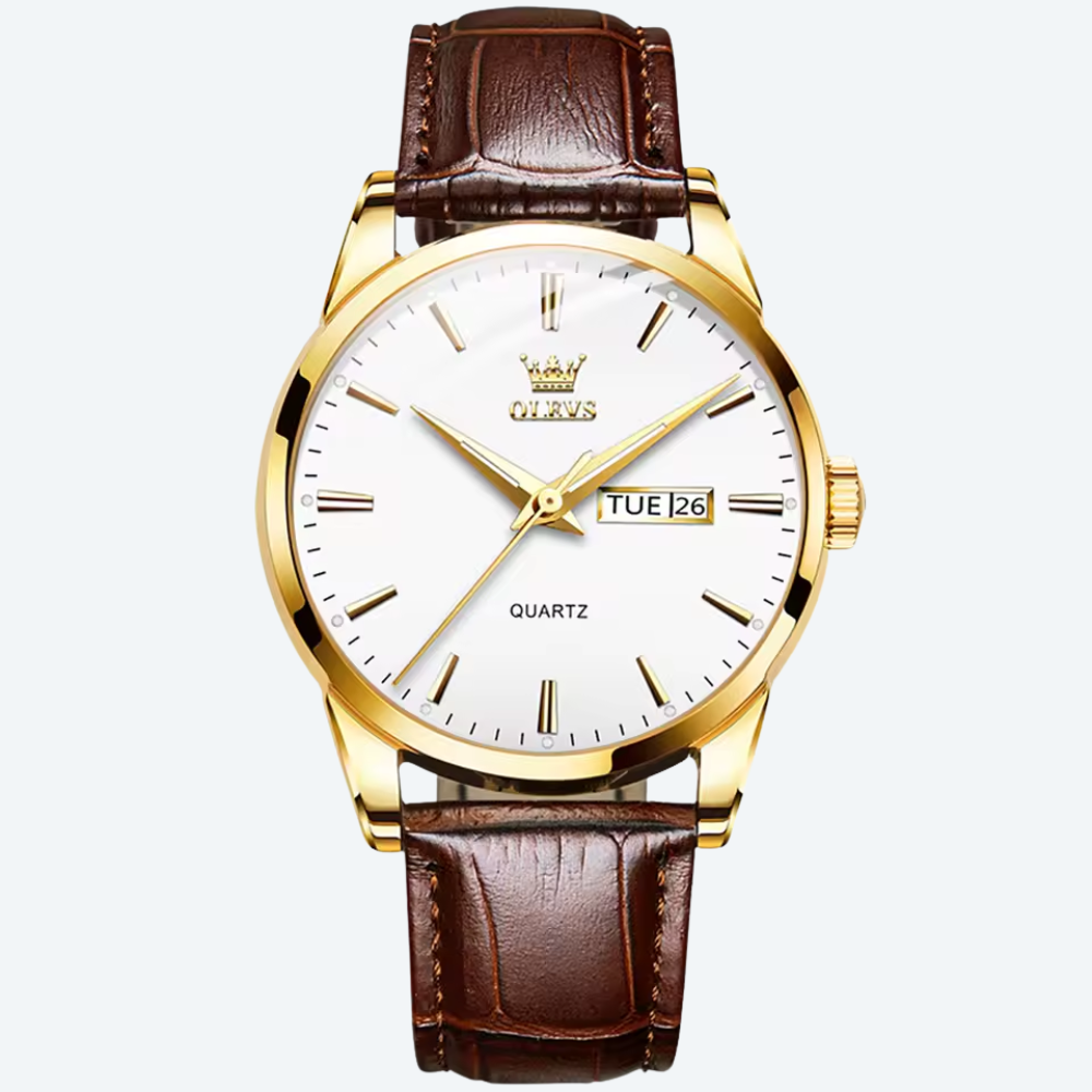 Olevs Classic Gold Calendar Quartz