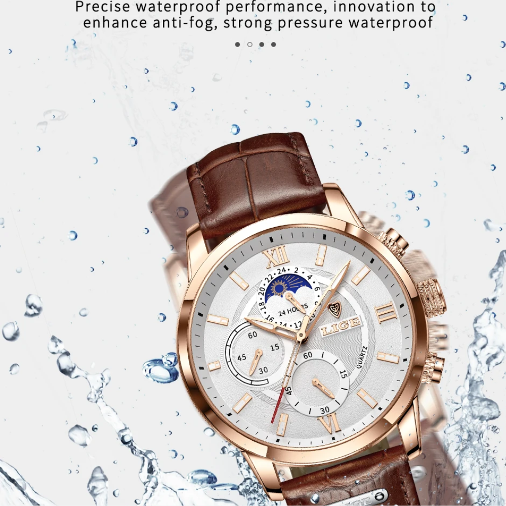 LIGE Classic Moonphase Style