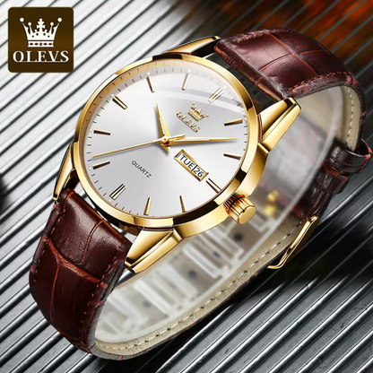 Olevs Classic Gold Calendar Quartz