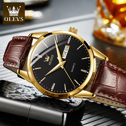 Olevs Classic Gold Calendar Quartz