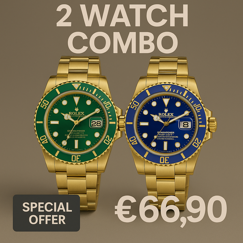 Submariner Green Gold + Submariner Blue Gold
